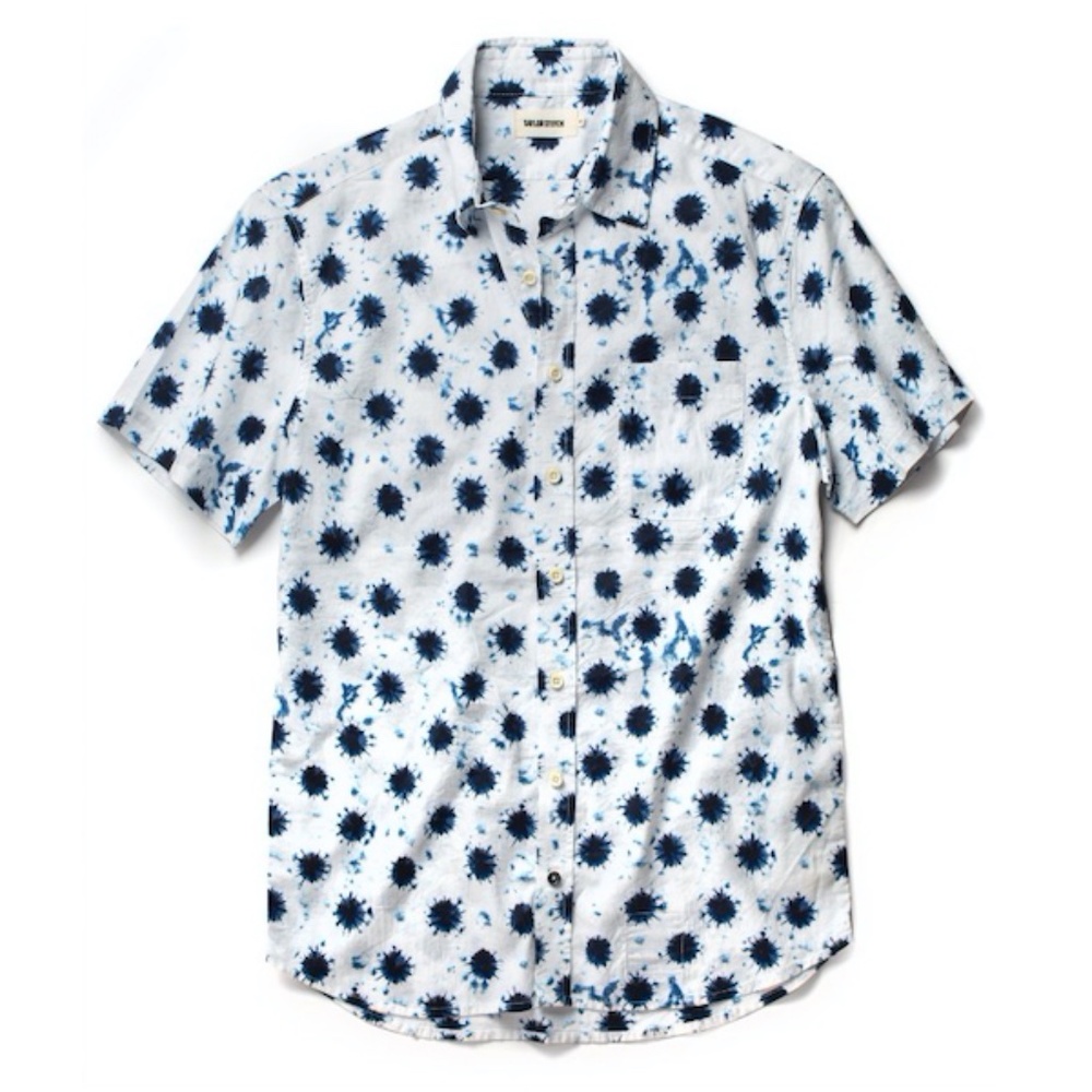 Taylor Stitch THE SHORT SLEEVE CALIFORNIA in Deep Navy Dot Size 46 / XXL